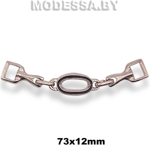 673 Украшение металлическое 73х12мм Ц:Никель