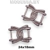788 Пряжка металлическая 24х18мм Ц:Чёрный никель
