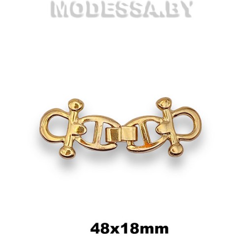 871 Пряжка металлическая 48х18мм Ц:Золото 