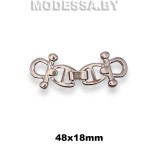 871 Пряжка металлическая 48х18мм Ц:Никель 