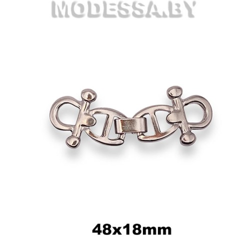 871 Пряжка металлическая 48х18мм Ц:Никель 