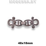 871 Пряжка металлическая 48х18мм Ц:Чёрный никель
