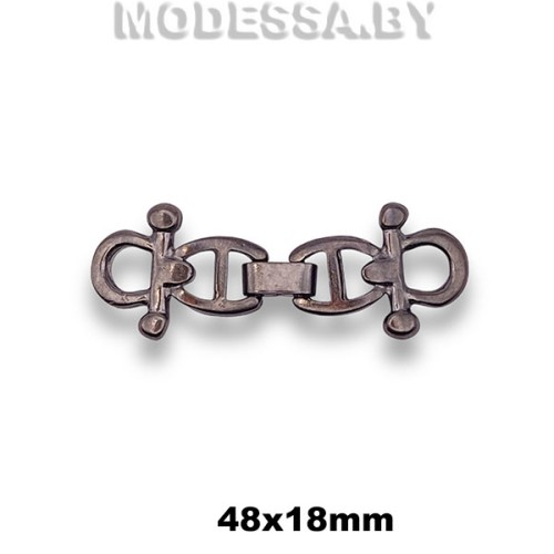 871 Пряжка металлическая 48х18мм Ц:Чёрный никель