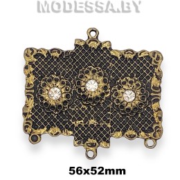 8 S Пряжка металлическая 56х52мм Ц:Антик