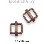 91 Пряжка металлическая 18х16мм Ц:Антик 