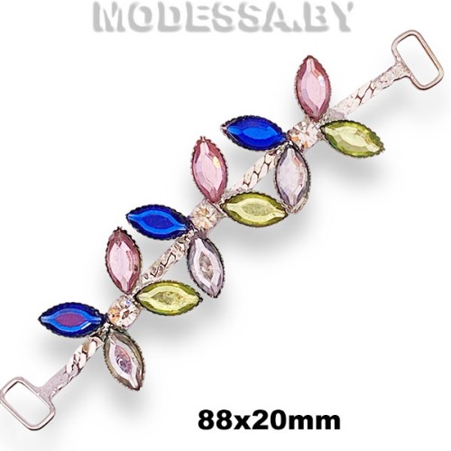 91 КС Украшение металлическое 88х20мм Ц:Никель 