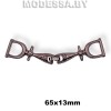 929 Украшение металлическое 65х13мм Ц:Чёрный никель