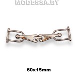 941 Украшение металлическое 60х15мм Ц:Никель 