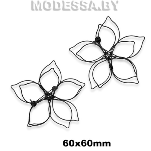 0160 ZSK Брошь 60х60мм Ц:Чёрный