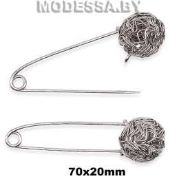 159 D Брошь-булавка 70х20мм Ц:Никель 