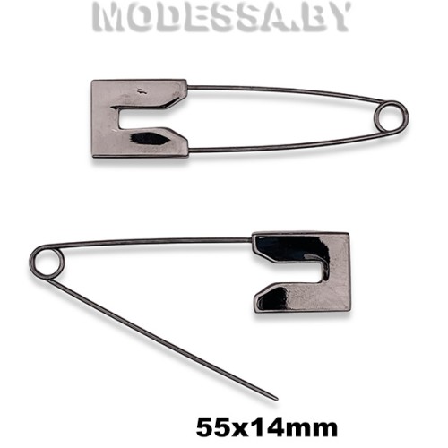 2291 # Брошь 55х14мм Ц:Чёрный никель