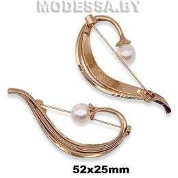 3096 Брошь 52х25мм Ц:Золото 