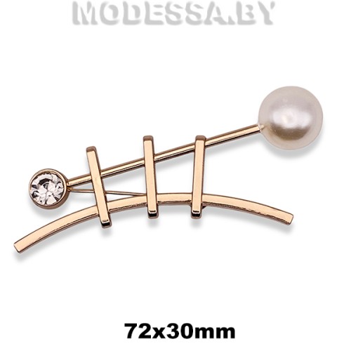 3615 R Брошь 72х30мм Ц:Золото