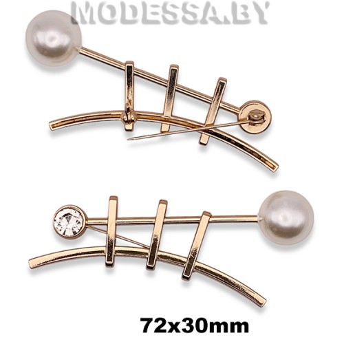 3615 R Брошь 72х30мм Ц:Золото