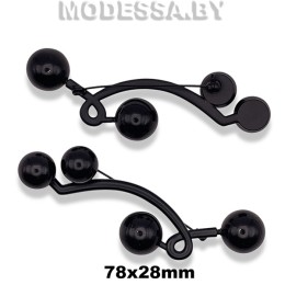 3630 R Брошь 78х28мм Ц:Чёрный