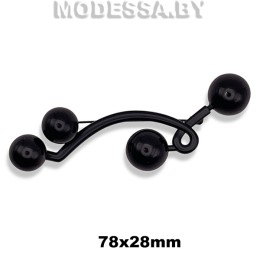 3630 R Брошь 78х28мм Ц:Чёрный