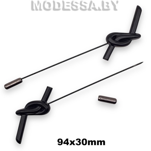 3717 R Брошь 94х30мм Ц:Матов. чёрный