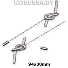 3717 R Брошь 94х30мм Ц:Матовый никель