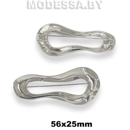 3798 R Брошь 56х25мм Ц:Никель