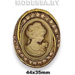 3816 Брошь 44х35мм Ц:Золото