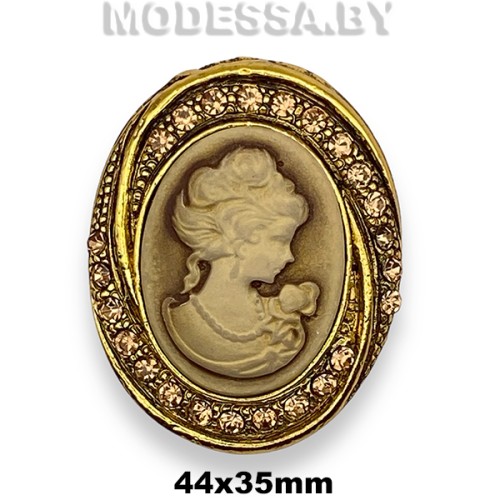 3816 Брошь 44х35мм Ц:Золото