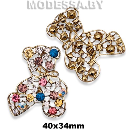 4208 Брошь 40х34мм Ц:Золото