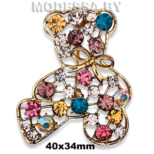 4208 Брошь 40х34мм Ц:Золото