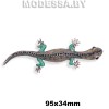 4301.10 Брошь "Ящерица" 95х34мм Ц:Никель 