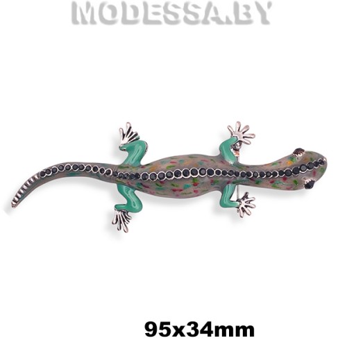 4301.10 Брошь "Ящерица" 95х34мм Ц:Никель 