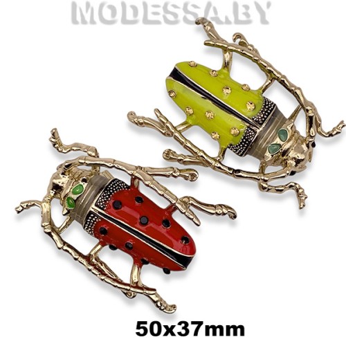 4301.23 Брошь "Жук" 50х37мм 