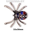 4301.24 Брошь "Паук" 33х30мм Ц:Никель