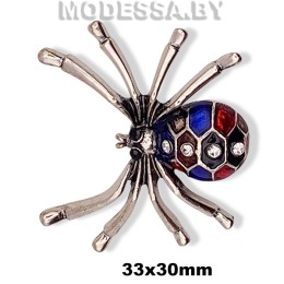 4301.24 Брошь "Паук" 33х30мм Ц:Никель