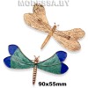 4301.29 Брошь "Стрекоза" 90х55мм Ц:Золото