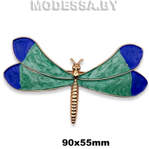 4301.29 Брошь "Стрекоза" 90х55мм Ц:Золото