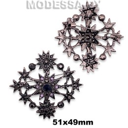 4517 Брошь 51х49мм Ц:Чёрный никель