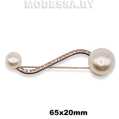 4716 R Брошь 65х20мм Ц:Золото