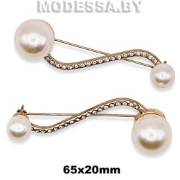 4716 R Брошь 65х20мм Ц:Золото