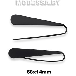 4720 H Брошь 68х14мм Ц:Матовый чёрный
