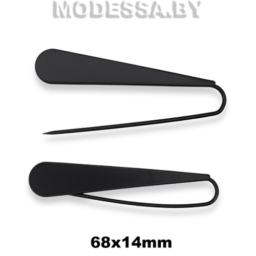 4720 H Брошь 68х14мм Ц:Матовый чёрный