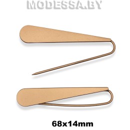 4720 H Брошь 68х14мм Ц:Матовое золото