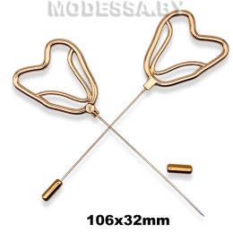 4735 H Брошь 106х32мм Ц:Золото