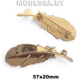 4917 R Брошь 57х20мм Ц:Золото