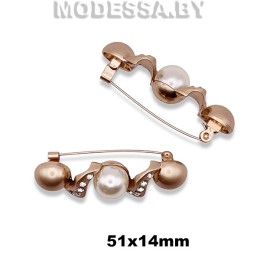 4935 R Брошь 51х14мм Ц:Матовое золото