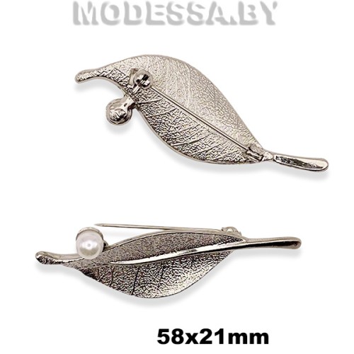 5514 H Брошь 58х21мм Ц:Никель