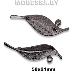 5514 H Брошь 58х21мм Ц:Чёрный никель