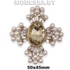 5517 Брошь 50х45мм Ц:Золото 