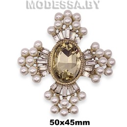 5517 Брошь 50х45мм Ц:Золото 