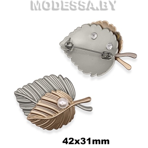 6455 H Брошь 42х31мм Ц:Матовый N/G