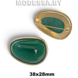 6986 HPR Брошь 38х28мм Ц:Золото