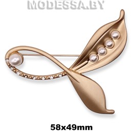 7002 HX Брошь 58х49мм Ц:Матовое золото